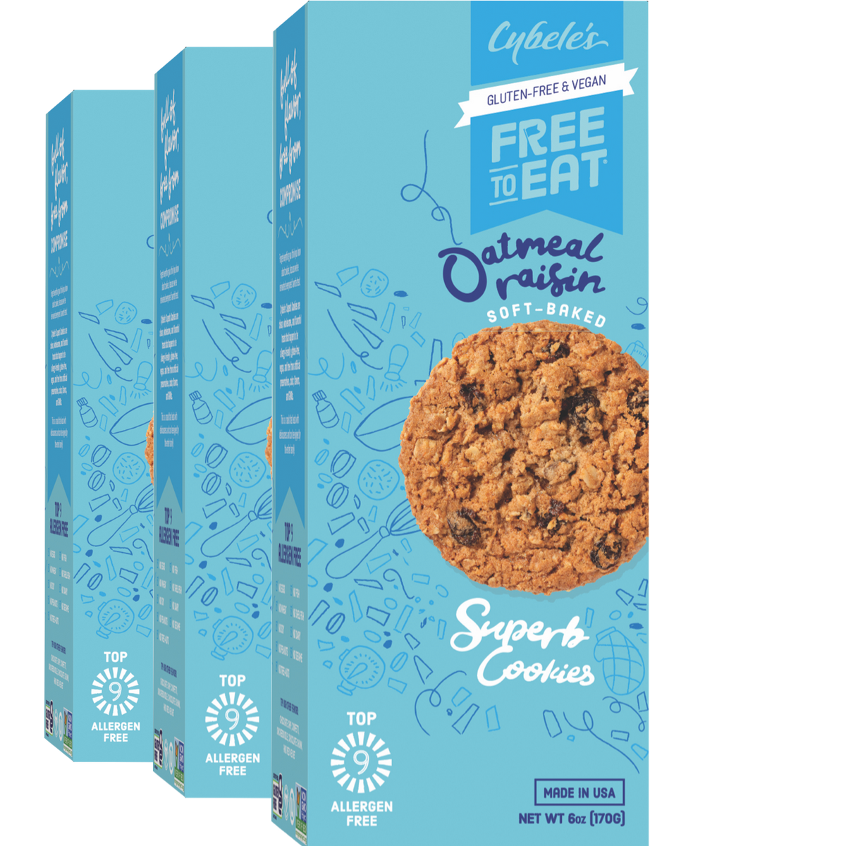 Oatmeal Raisin Soft Baked Cookies (6 Pack)