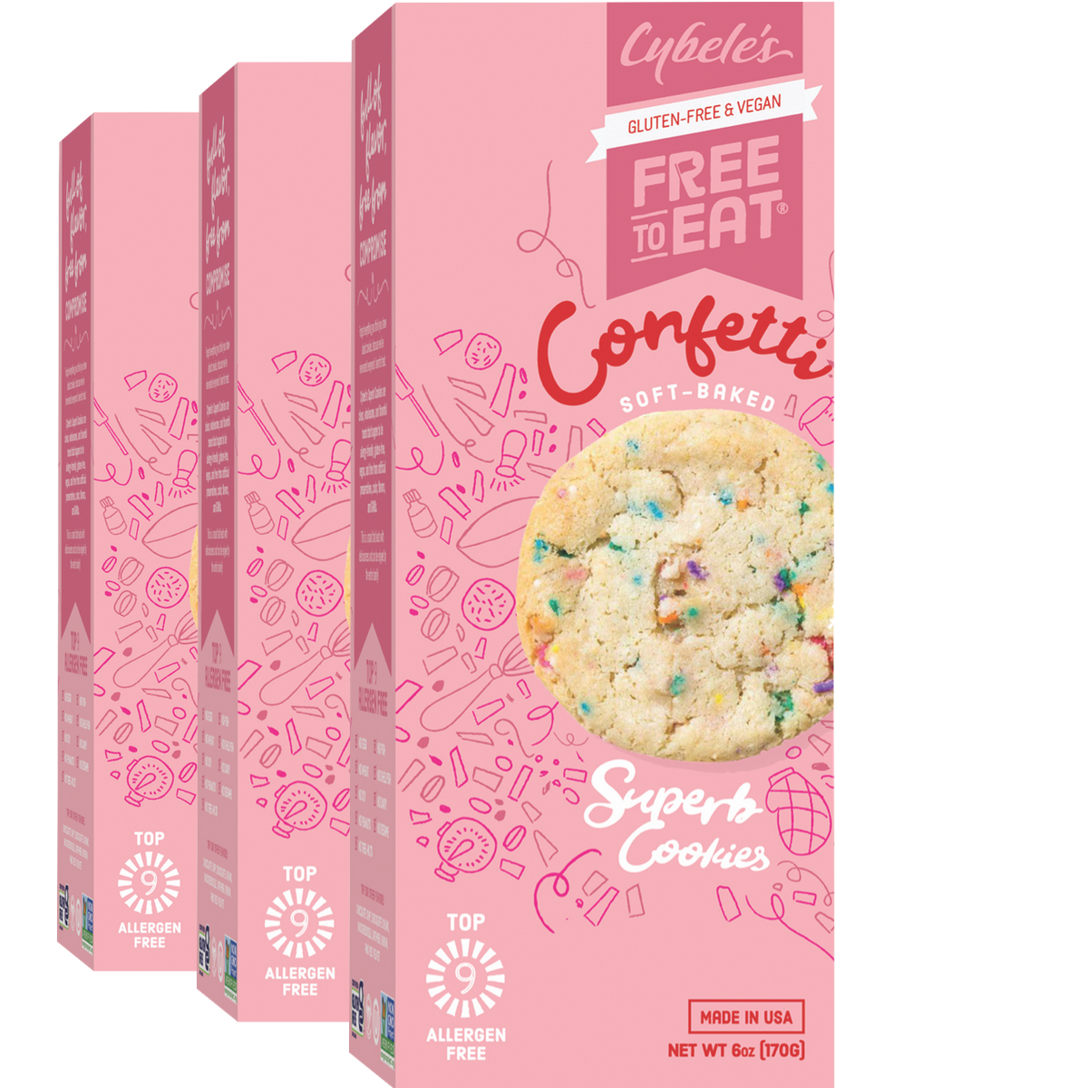 Confetti Soft Baked Cookies (6 Pack)