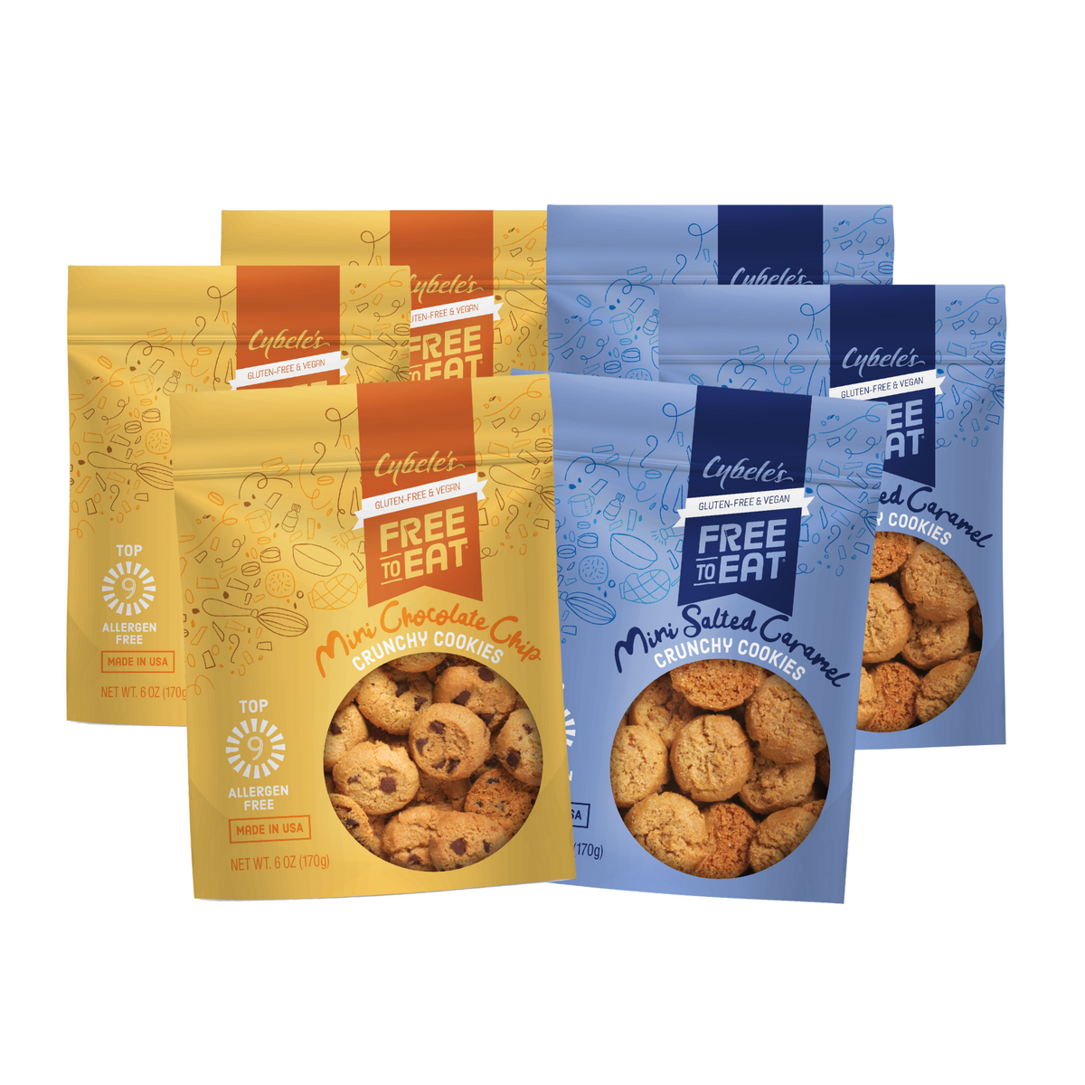 Crunchy Mini Cookies Variety Pack (6 Pack)